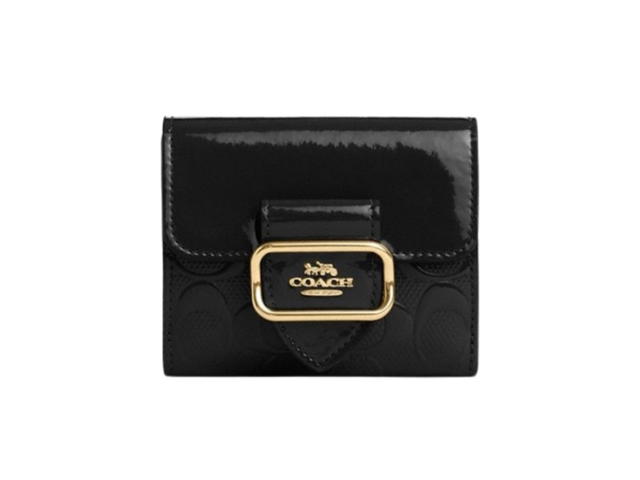 Coach Coach Small Morgan Wallet In Signature Leather Black - view 1