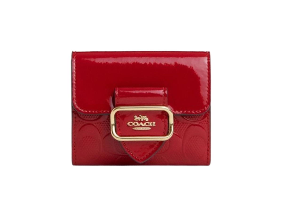 Coach Coach Small Morgan Wallet In Signature Leather Red