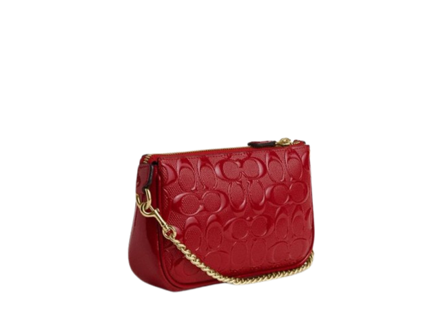 Coach Coach Nolita 19 In Signature Leather Gold Red - view 2