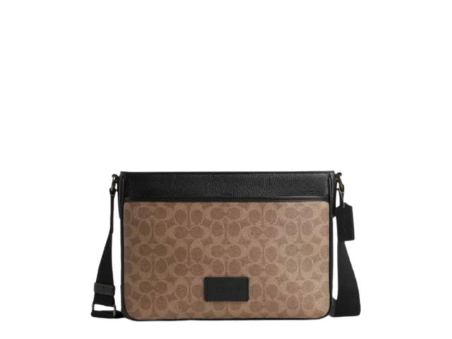 Coach Coach District Crossbody Bag In Signature Canvas calf leather Black - view 1