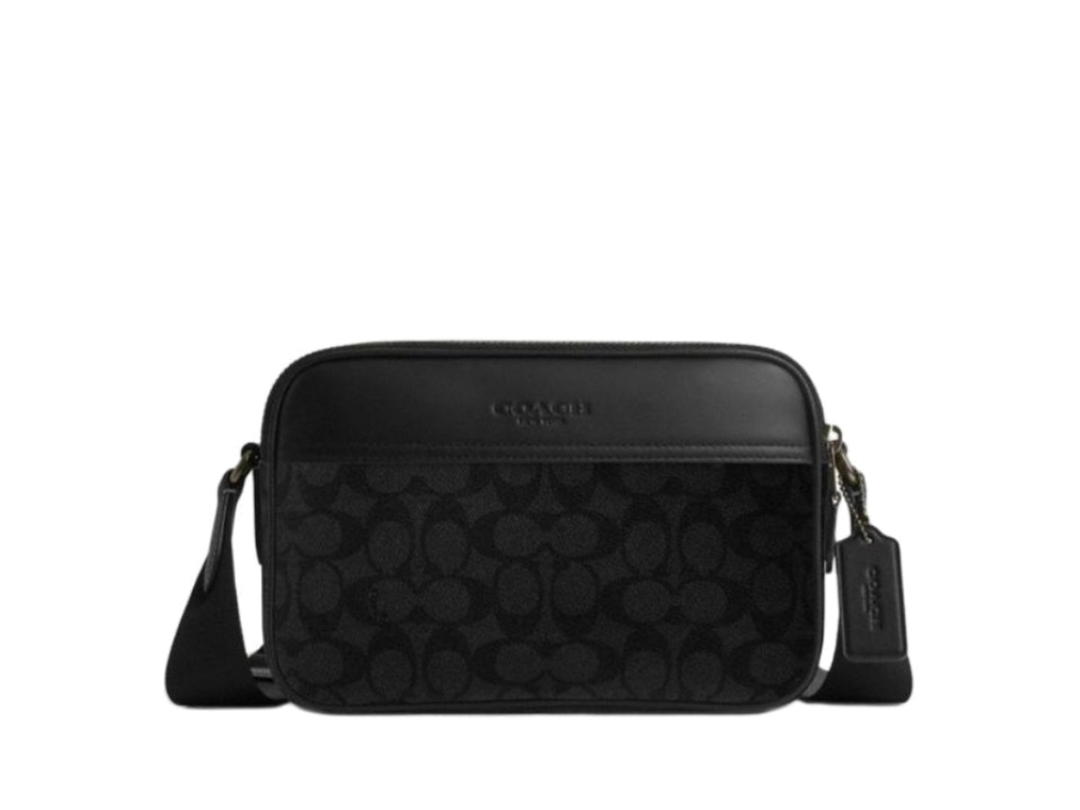 Coach Coach Graham Crossbody Bag In Signature Canvas Black