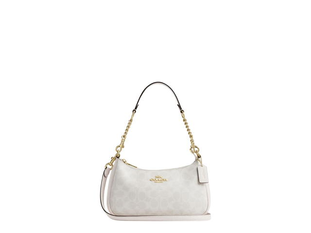 Coach Coach Teri Shoulder Bag In Signature Canvas White Chalk - view 1