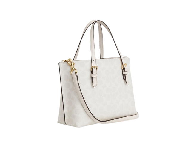 Coach Coach Mollie Tote Bag 25 In Signature Canvas White Chalk - view 2