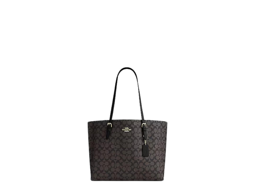 Coach Coach Mollie Tote Bag Walnut Black
