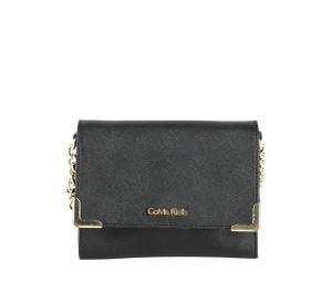 Buy Calvin Klein GenuineLeather Flap Black at Sasom – Authentic and Ready to Ship