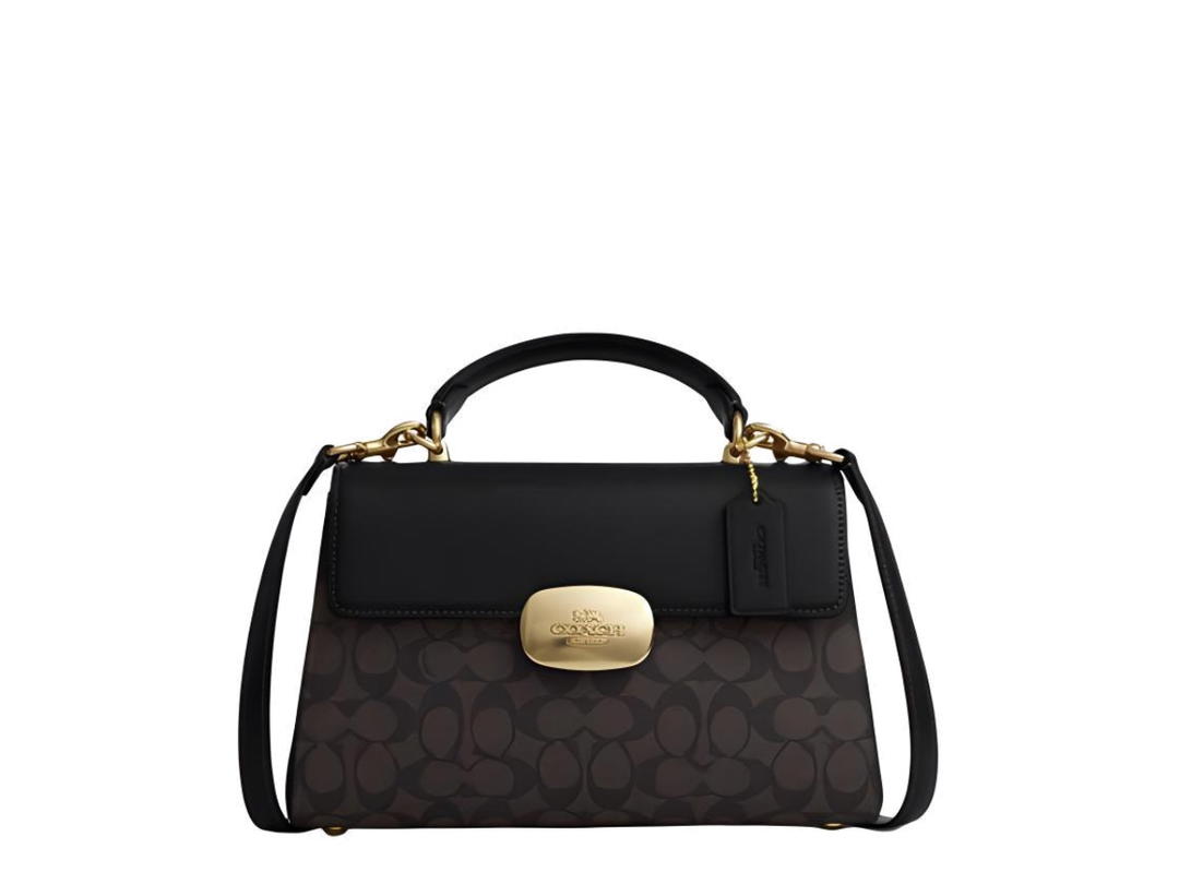 Coach Coach Eliza Top Handle Bag In Signature Canvas