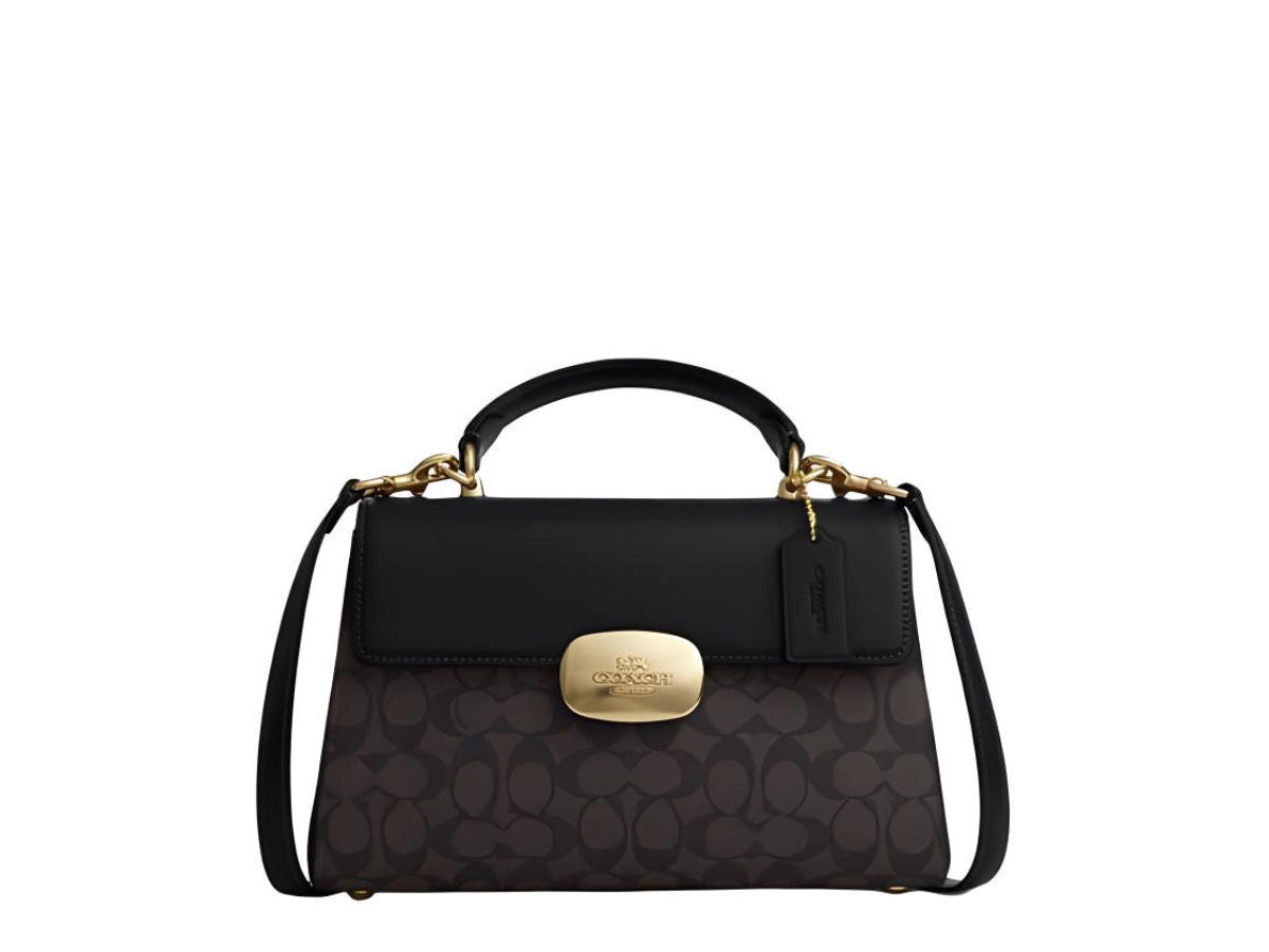 Coach Coach Eliza Top Handle Bag In Signature Canvas