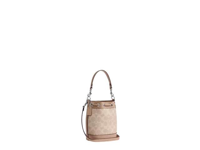 Coach Coach Mini Bucket Bag In Silver Hardware Sand Taupe - view 2