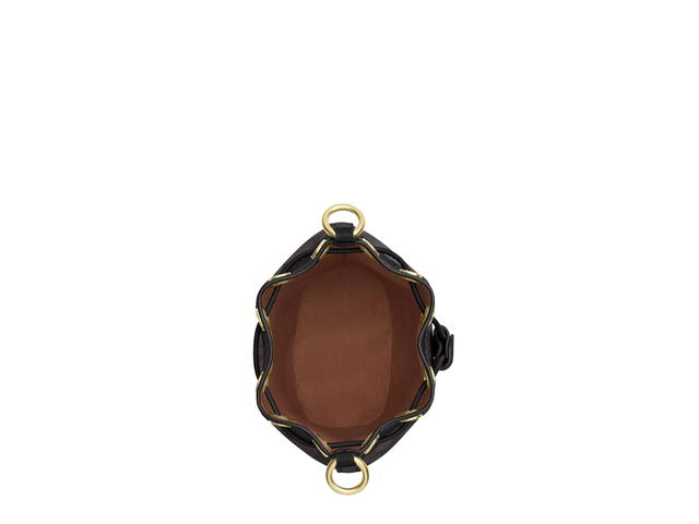 Coach Coach Mini Bucket Bag In Gold Hardware With Walnut Black - view 3