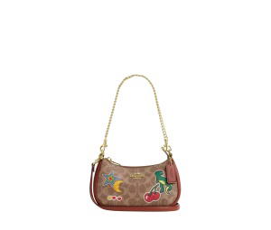 Buy Coach Teri Mini Crossbody Bag In Signature Canvas With Sticker Print Tan at Sasom – Authentic and Ready to Ship
