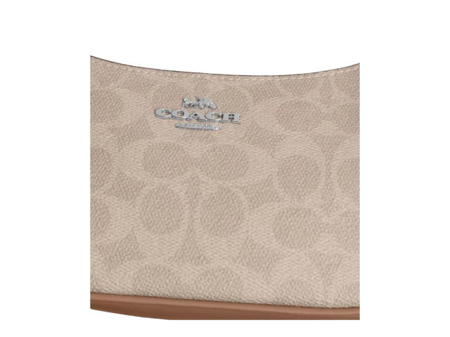 Coach Coach Teri Mini Crossbody Bag In Signature Canvas Sand Taupe - view 6