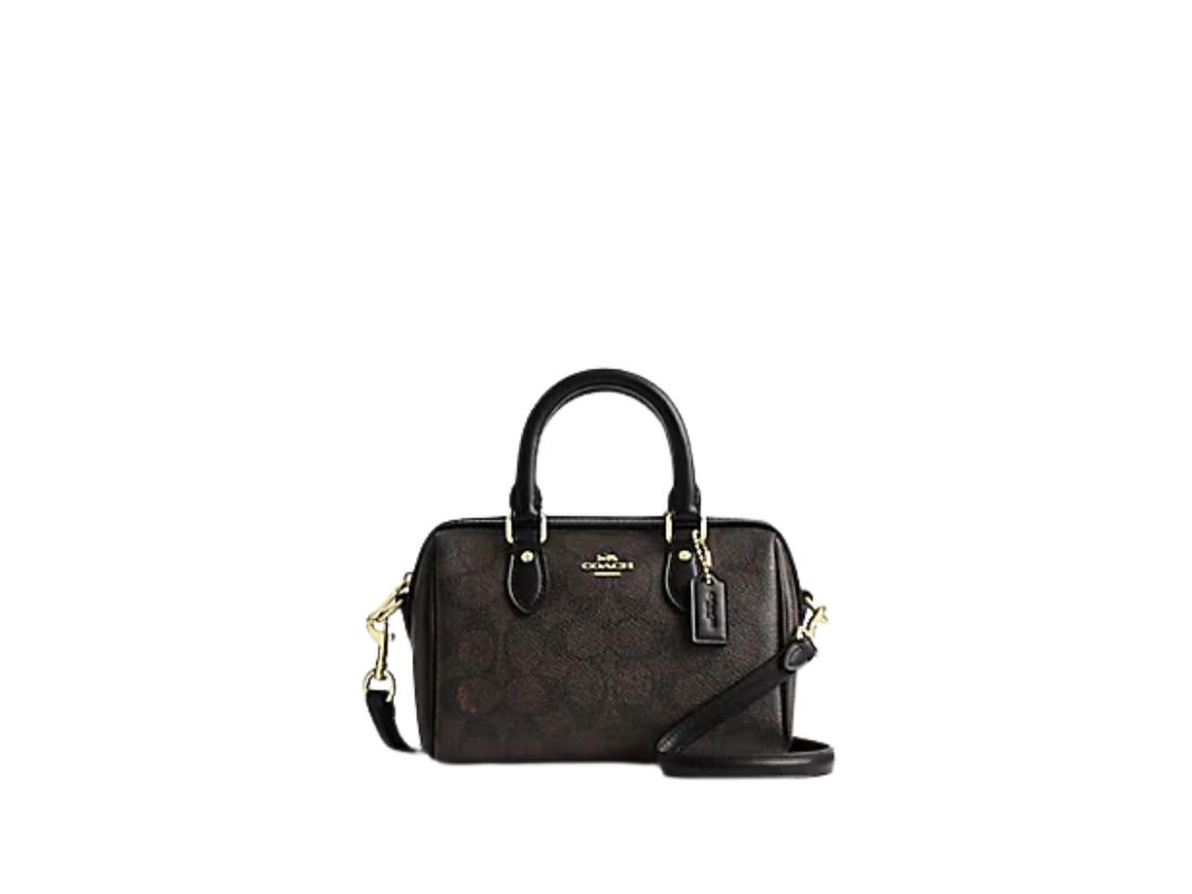 Coach Coach Mini Rowan Crossbody Bag In Signature Canvas Black