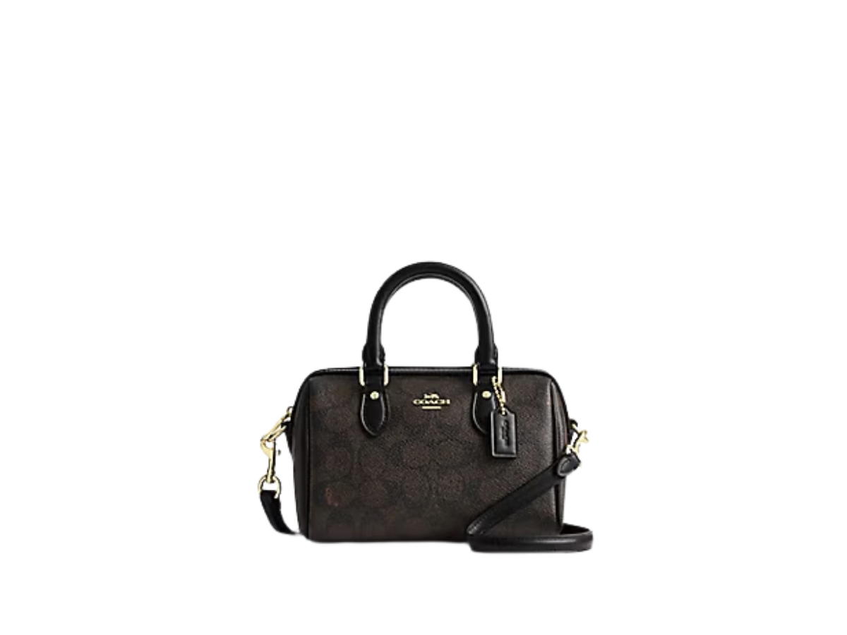 Coach Coach Mini Rowan Crossbody Bag In Signature Canvas Black