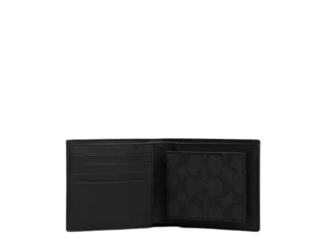 Coach Coach Boxed 3 In 1 Wallet Gift Set In Signature Canvas With Gunmetal Charcoal Black - view 2