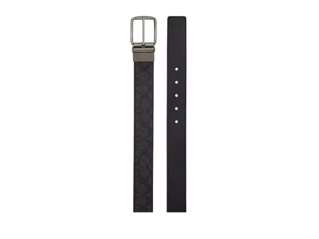 Coach Coach Boxed Card Case And Belt Set In Signature Canvas Gunmetal Charcoal Black - view 3