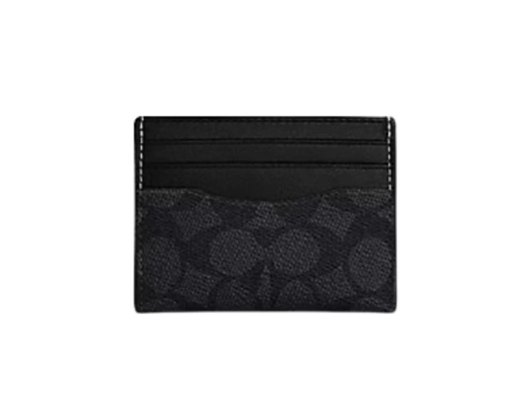 Coach Coach Slim Id Card Case Black Charcoal
