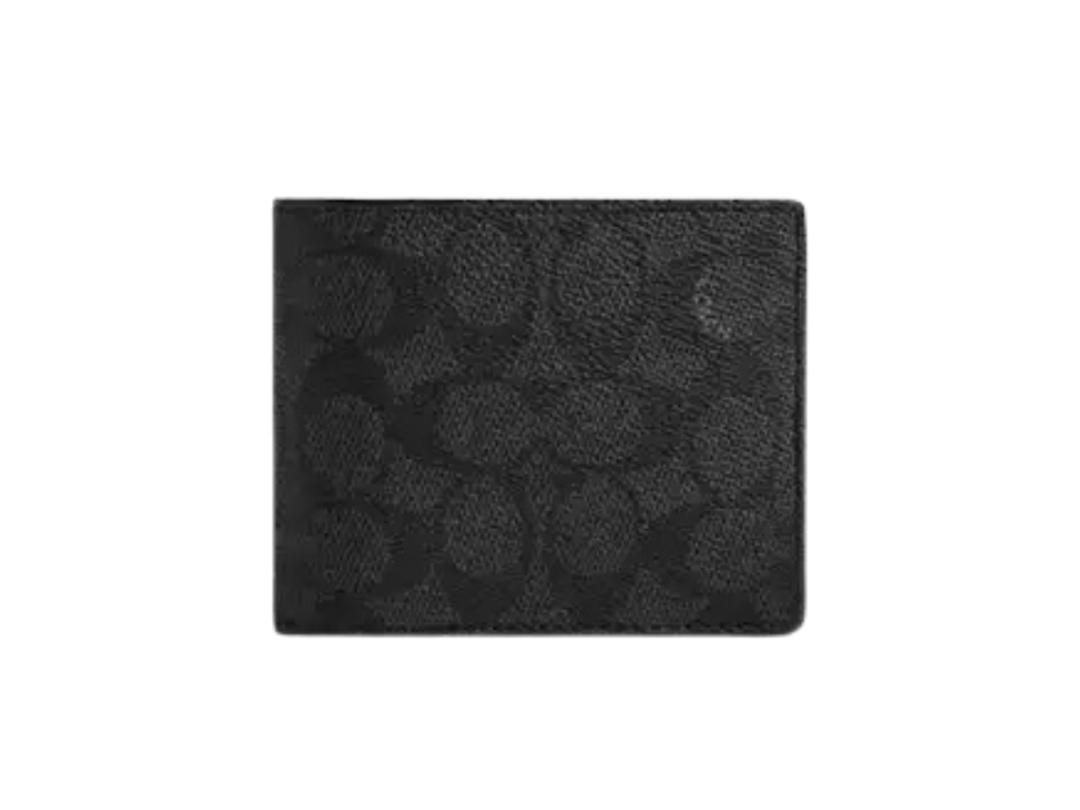 Coach Coach 3 In 1 Wallet Charcoal Black