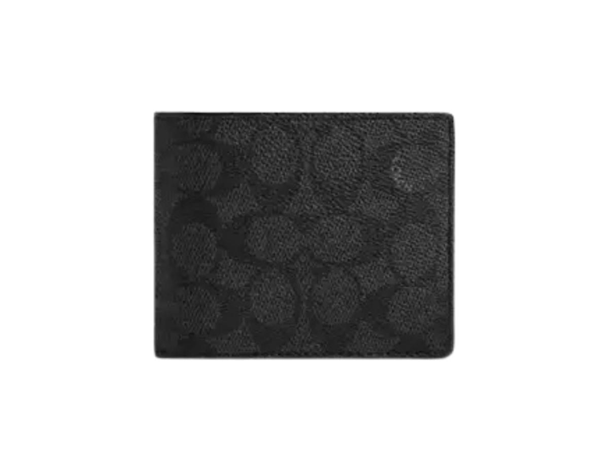 Coach Coach 3 In 1 Wallet Charcoal Black