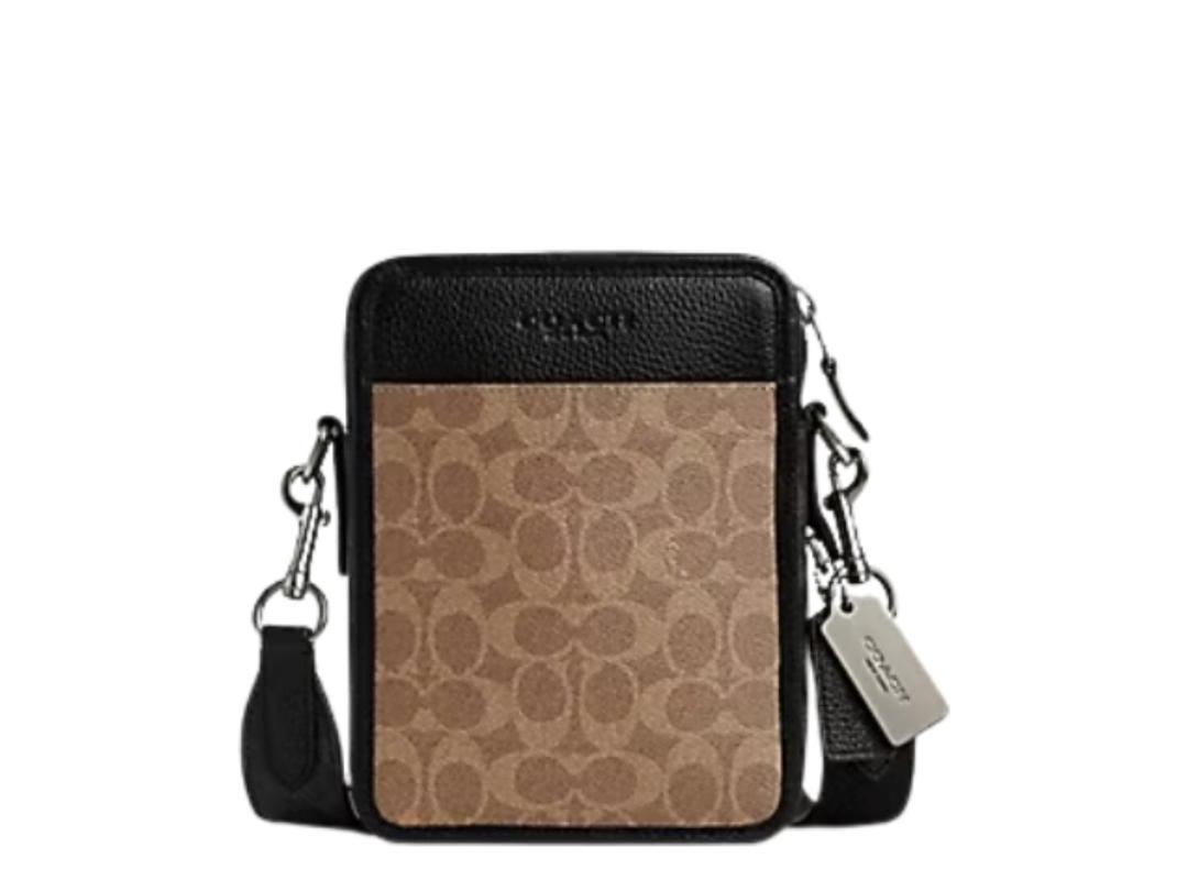 Coach Coach Sullivan Crossbody Tan Charcoal Black Brown