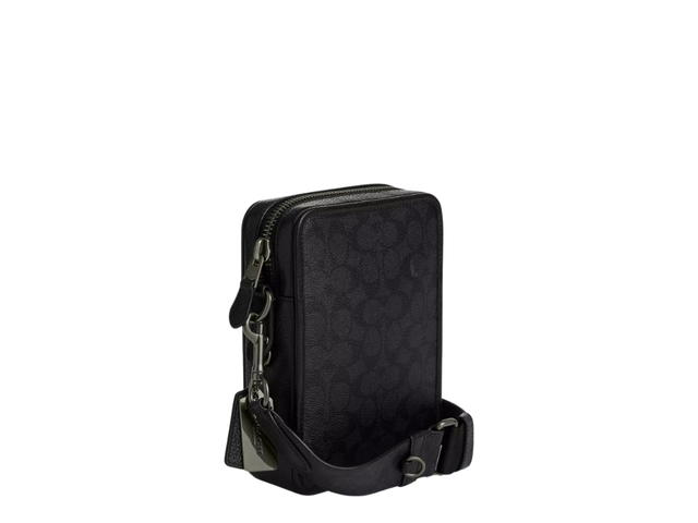 Coach Coach Sullivan Crossbody In Signature Canvas With Silver Tonne Hardware Black - view 2