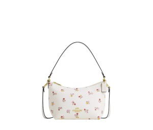 Buy Coach Zip Top Shoulder Bag With Heart Print Chalk Multicolor at Sasom – Authentic and Ready to Ship