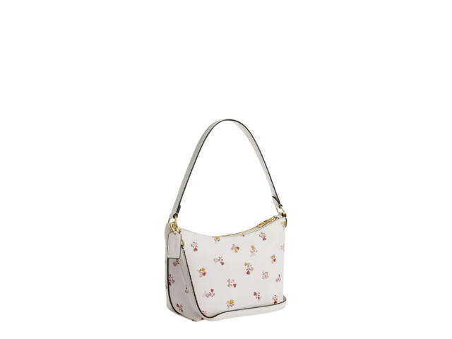 Coach Coach Zip Top Shoulder Bag With Heart Print Chalk Multicolor - view 2