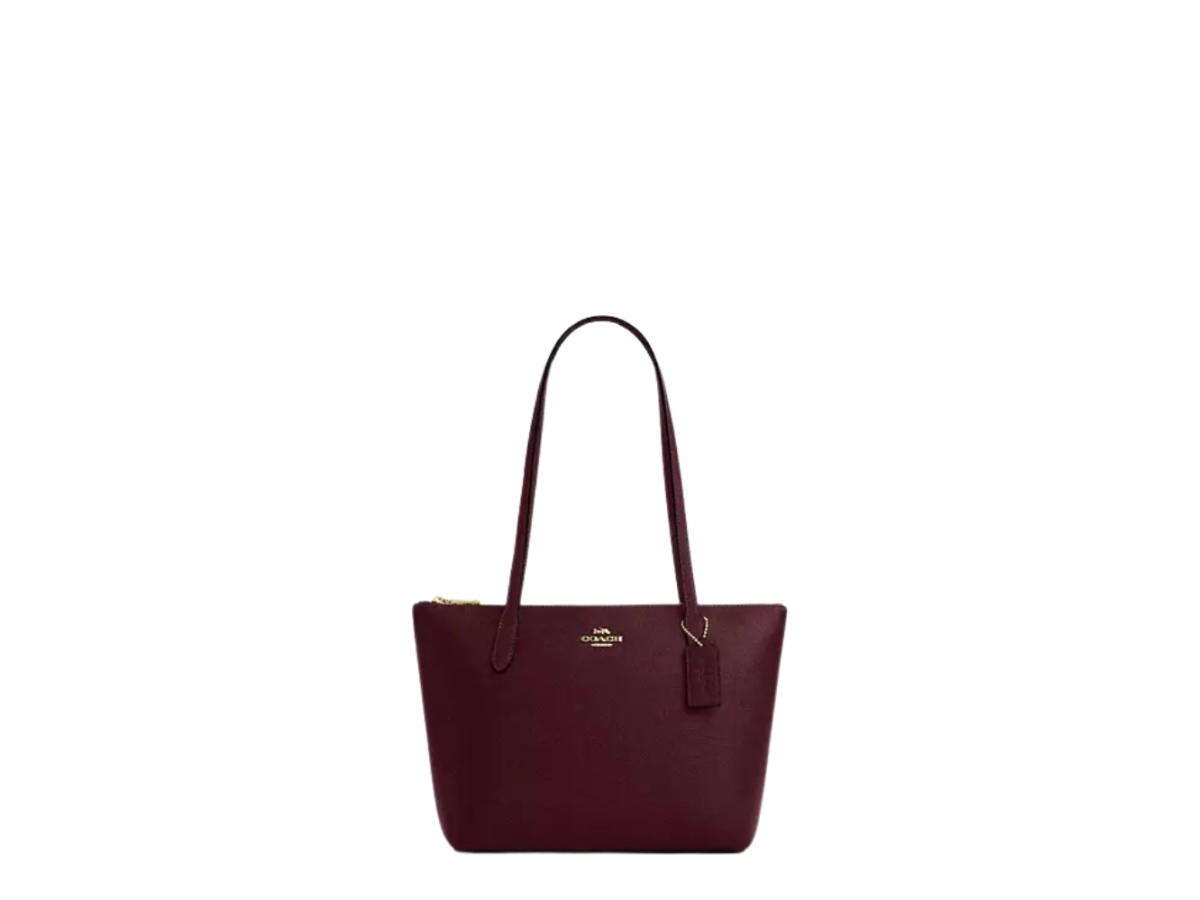 Coach Coach Fiona Zip Tote Bag Dark Wine