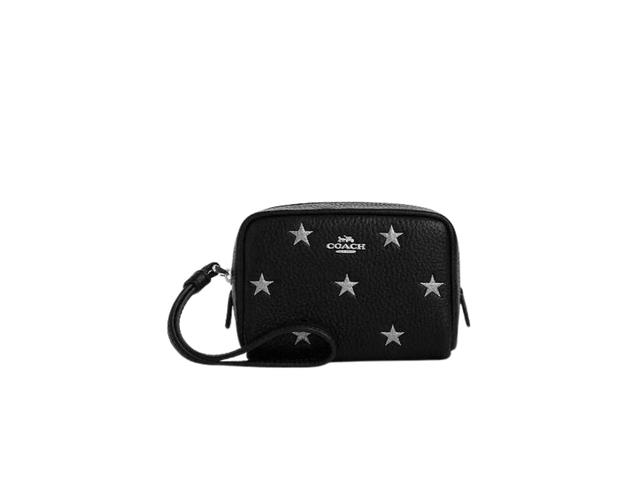 Coach Coach Pouch Wristlet With Star Print Black - view 1