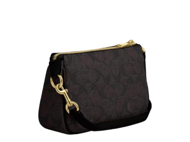 Coach Coach Nolita 19 In Signature Canvas With Gold Hardware Black Black Walnut Brown - view 2