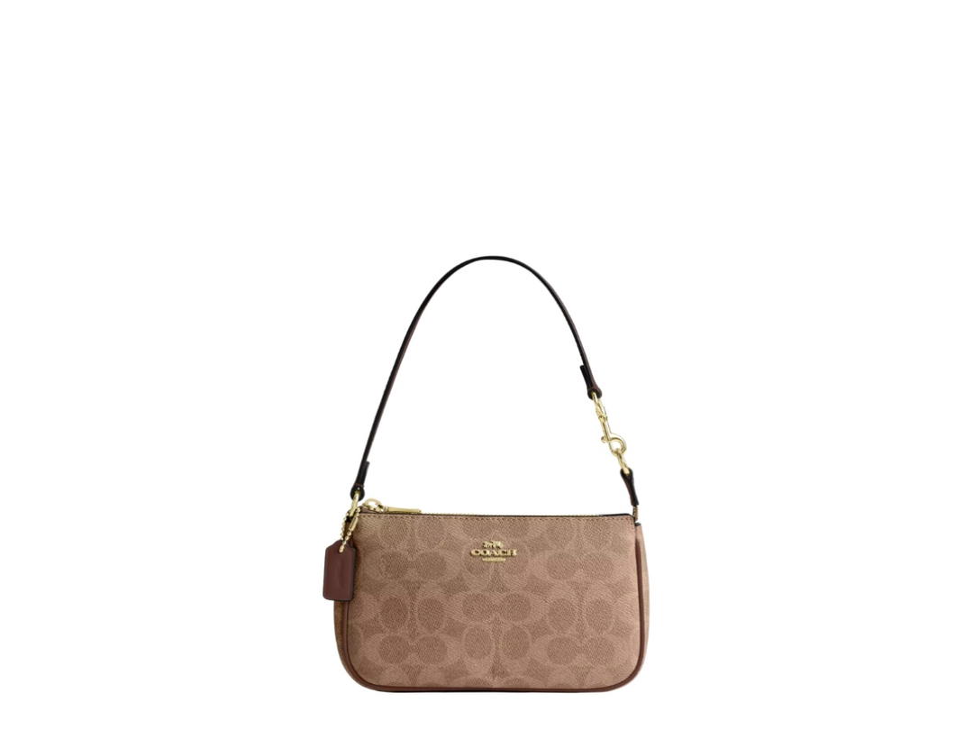 Coach Coach Nolita 19 In Signature Canvas With Gold Hardware Brown Brown Tan