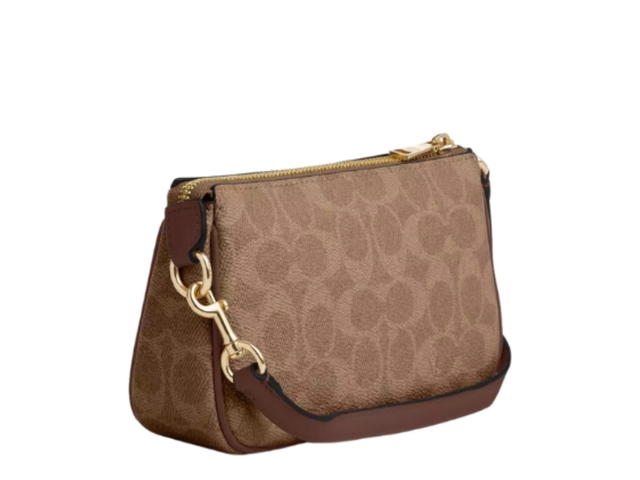 Coach Coach Nolita 19 In Signature Canvas With Gold Hardware Brown Brown Tan - view 3