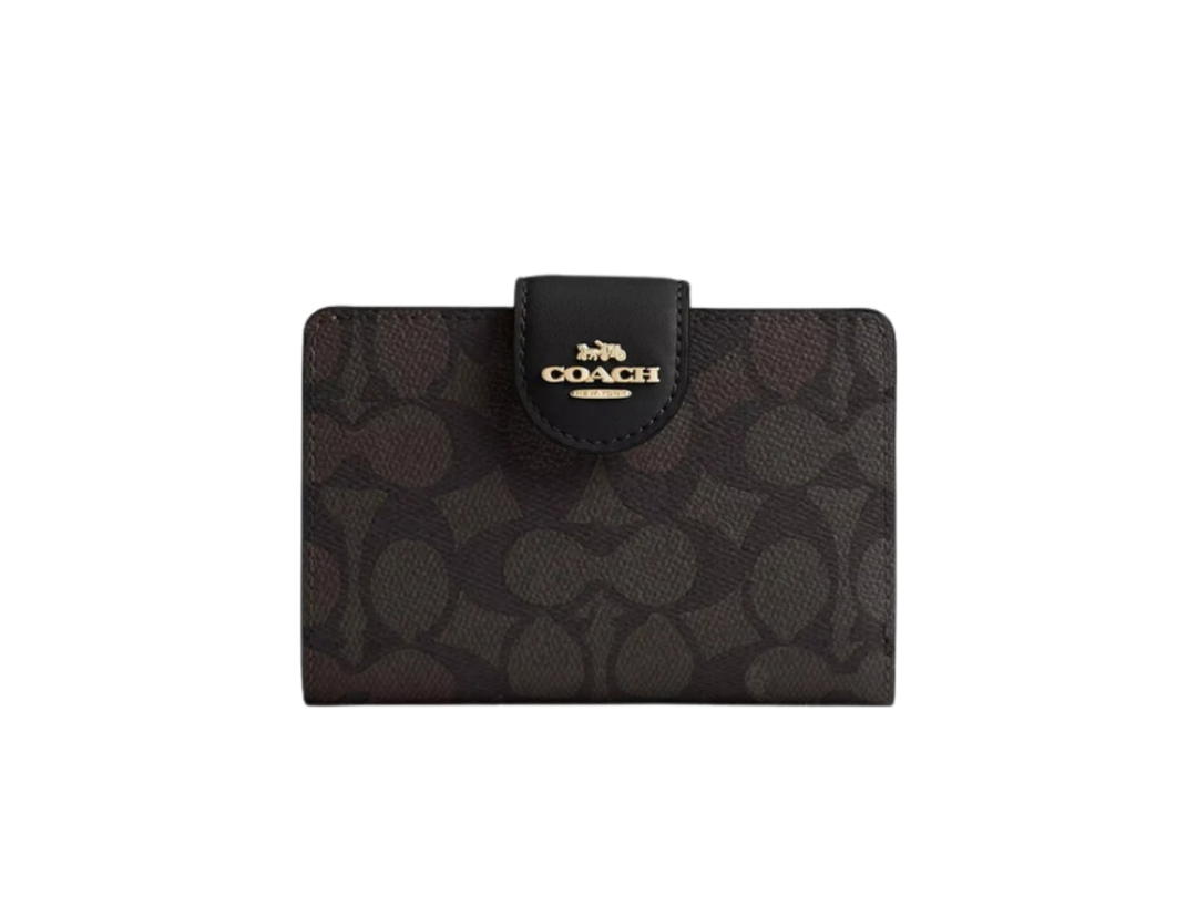 Coach Coach Medium Corner Zip Wallet Black