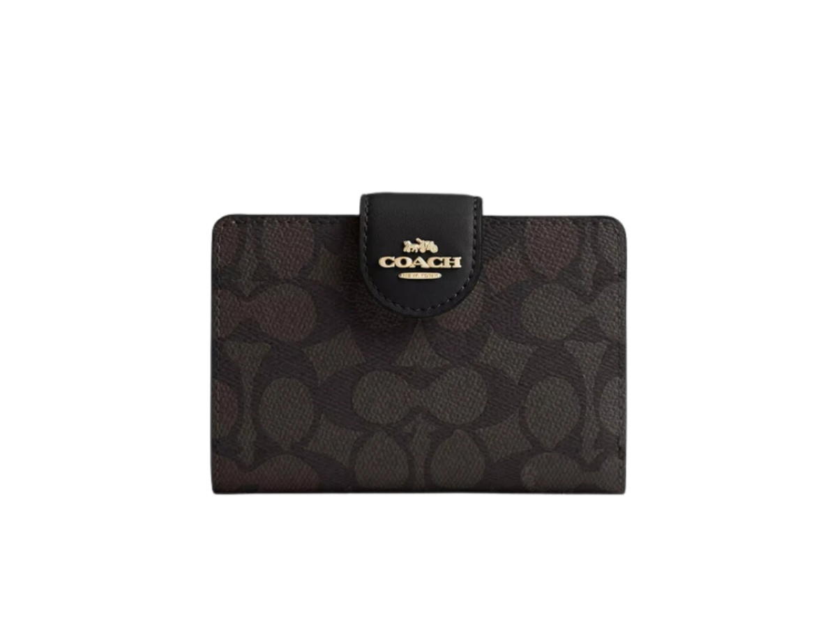 Coach Coach Medium Corner Zip Wallet Black