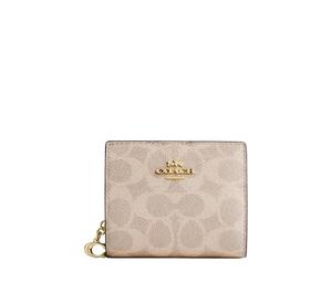 Buy Coach Snap Wallet In Signature Canvas With Gold Hardware Sand And Chalk at Sasom – Authentic and Ready to Ship