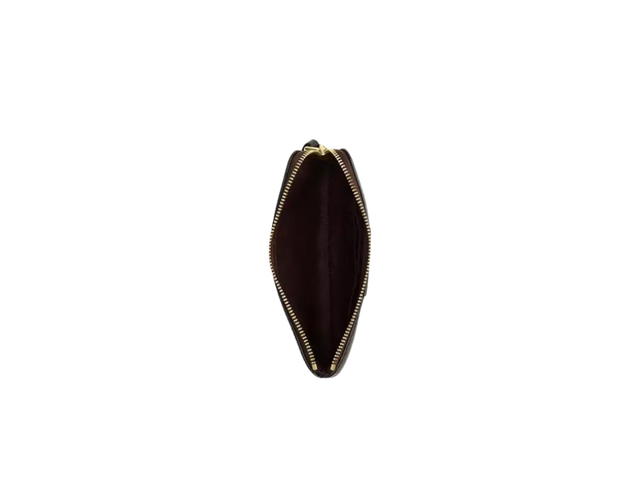 Coach Coach Corner Zip Wristlet In Signature Canvas Walnut Black - view 2