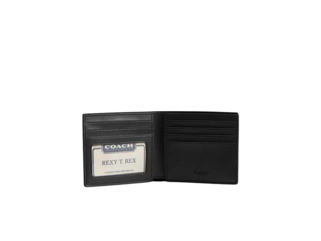 Coach Coach Id Billfold Wallet In Signature Canvas Black - view 2