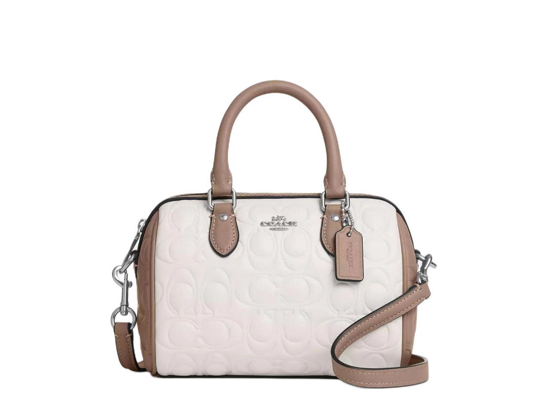Coach Coach Mini Rowan Crossbody Bag In Blocked Signature Leather