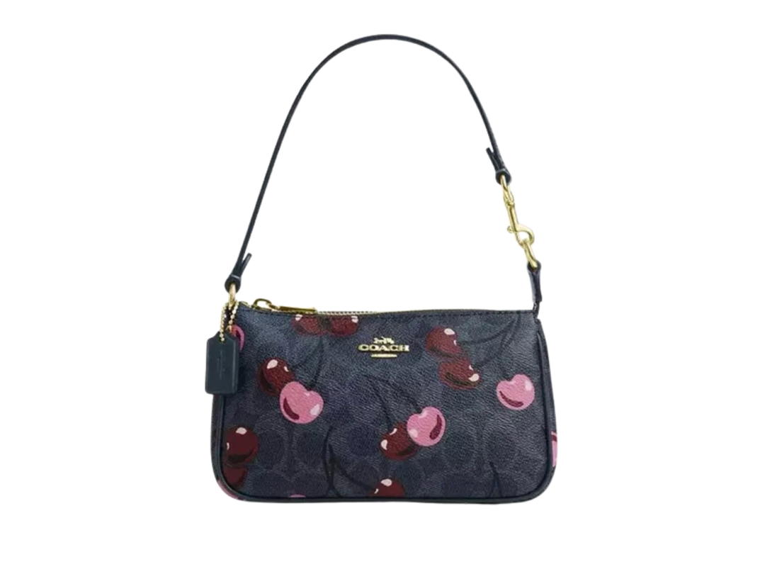 Coach Coach Nolita 19 Signature Cherry In Denim Blue