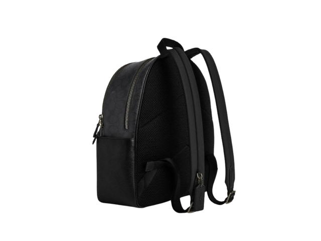Coach Coach Court Backpack In Signature Canvas Gunmetal Charcoal Black - view 2