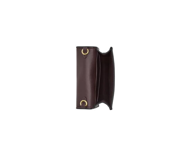 Coach Coach Mini Wallet On A Chain In Signature Canvas Walnut Black - view 3