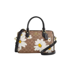 Buy Coach Rowan Satchel Bag In Signature Canvas With Floral Print Tan Multicolor at Sasom – Authentic and Ready to Ship