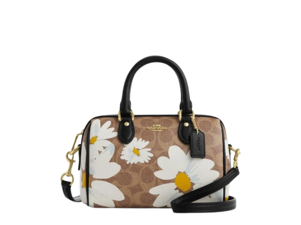 Coach Coach Mini Rowan Crossbody Bag In Signature Canvas Floral Print