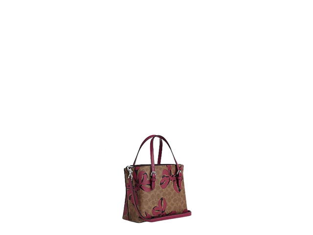 Coach Coach Mollie Tote Bag 25 Bow Print Silver Tan Pink Multi - view 2