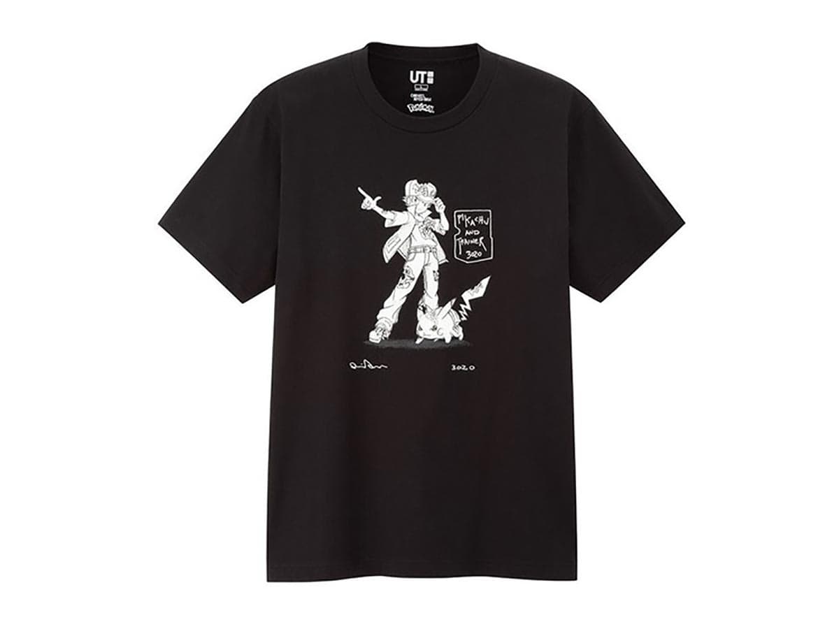 Uniqlo Pikachu and Trainer Tee Black