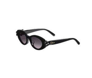 Buy Dior Clover B1F Shiny Black Oval Sunglasses at Sasom – Authentic and Ready to Ship