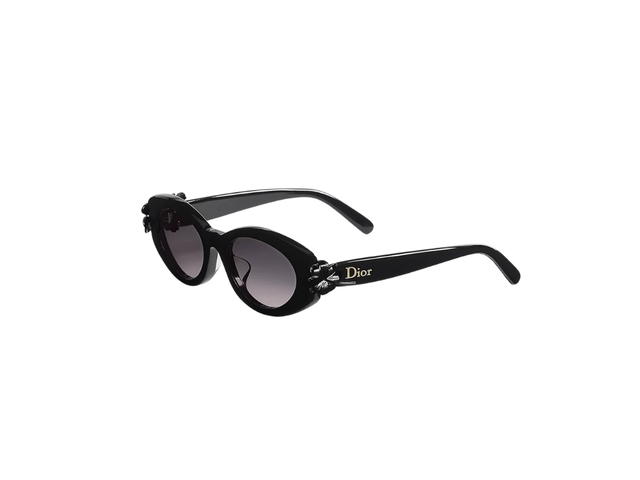 Dior Dior Clover B1F Shiny Black Oval Sunglasses - view 1