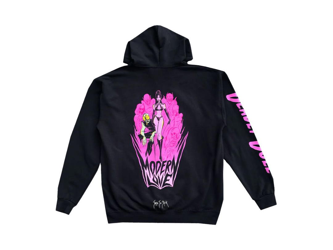 Deadly Doll Deadly Doll Modern Love Zip Up Hoodie Black