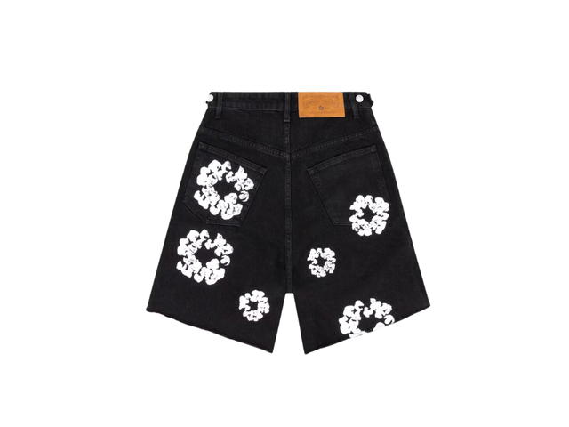 Denim Tears Denim Tears Cotton Wreath Jean Short Black - view 2
