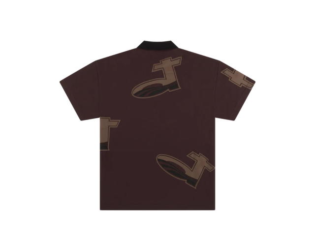 Denim Tears Denim Tears DT Pique Polo Brown - view 2