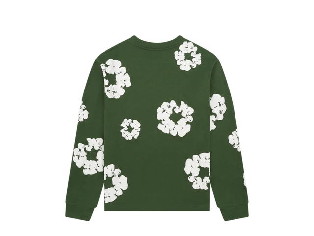 Denim Tears Denim Tears Long Sleeve Cotton Wreath Tee Green (FW24) - view 2